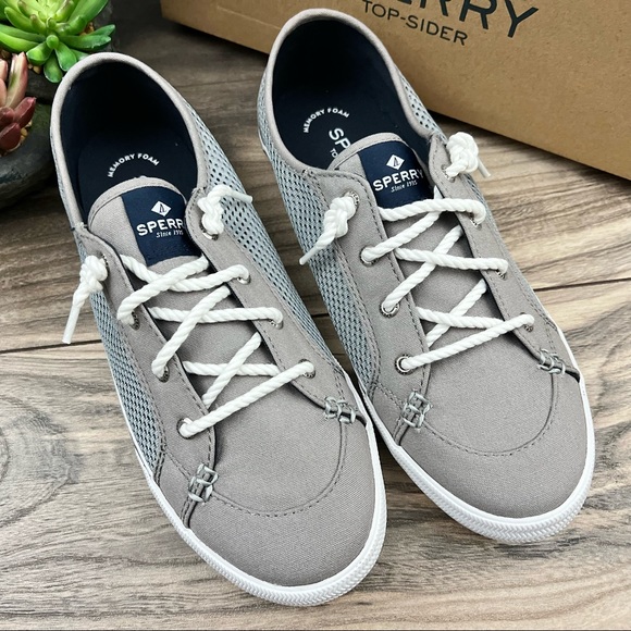 NIB Sperry Lounge LTT Mesh Griffin Slip On Sneaker 8.5M 39.5 Grey - Picture 2 of 12